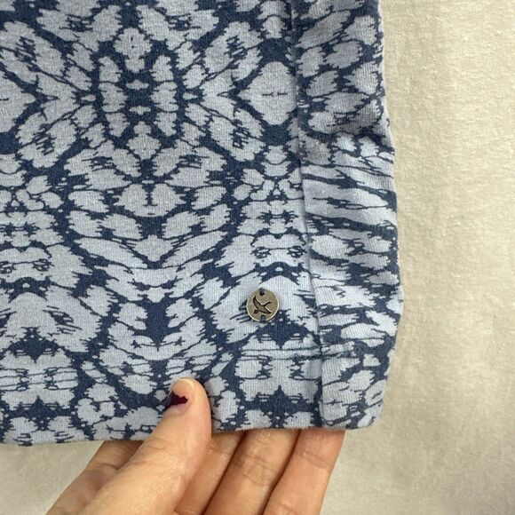 Eddie Bauer Blue Geo Print Cowl Neck Outdoor Sleeveless Dress Womens Size PM - Picture 5 of 8